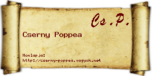 Cserny Poppea névjegykártya